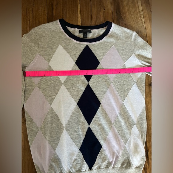 J.Crew Argyle Sweater in Summerweight Cotton - Picture 4 of 9